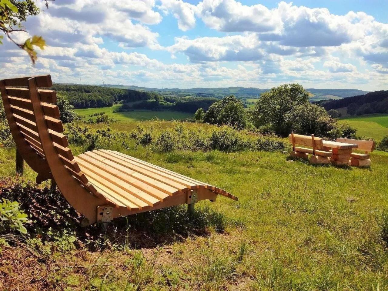 Freistehendes Ferienhaus In Rott Mit Eigenem Garten, Schoener Weitblick, Klimaanlage, Sauna Und Kamin Extertal Luaran gambar